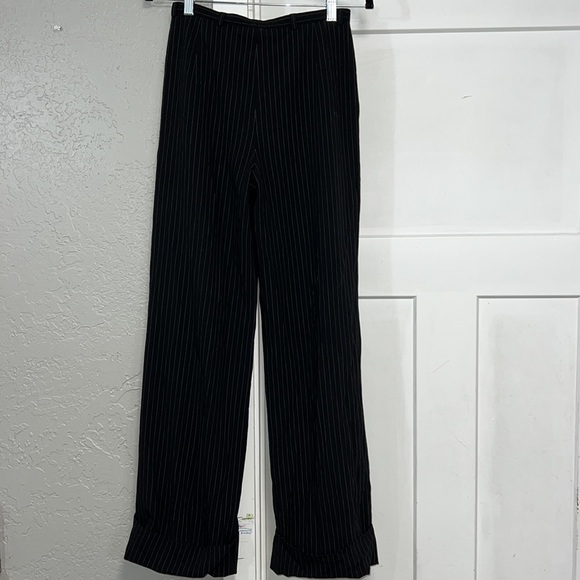 VTG ESCADA WOOL PLEATED STRIPED TROUSERS SIZE 34=4 - Picture 9 of 17